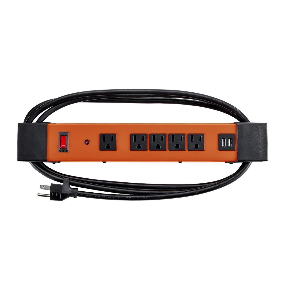 5-Outlet Magnetic Power Strip with 2 USB Ports N6813