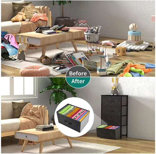 4 Drawers Dresser Storage Tower Black Grey X13585