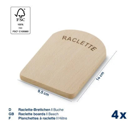 Raclette Boards 4 pieces Q651