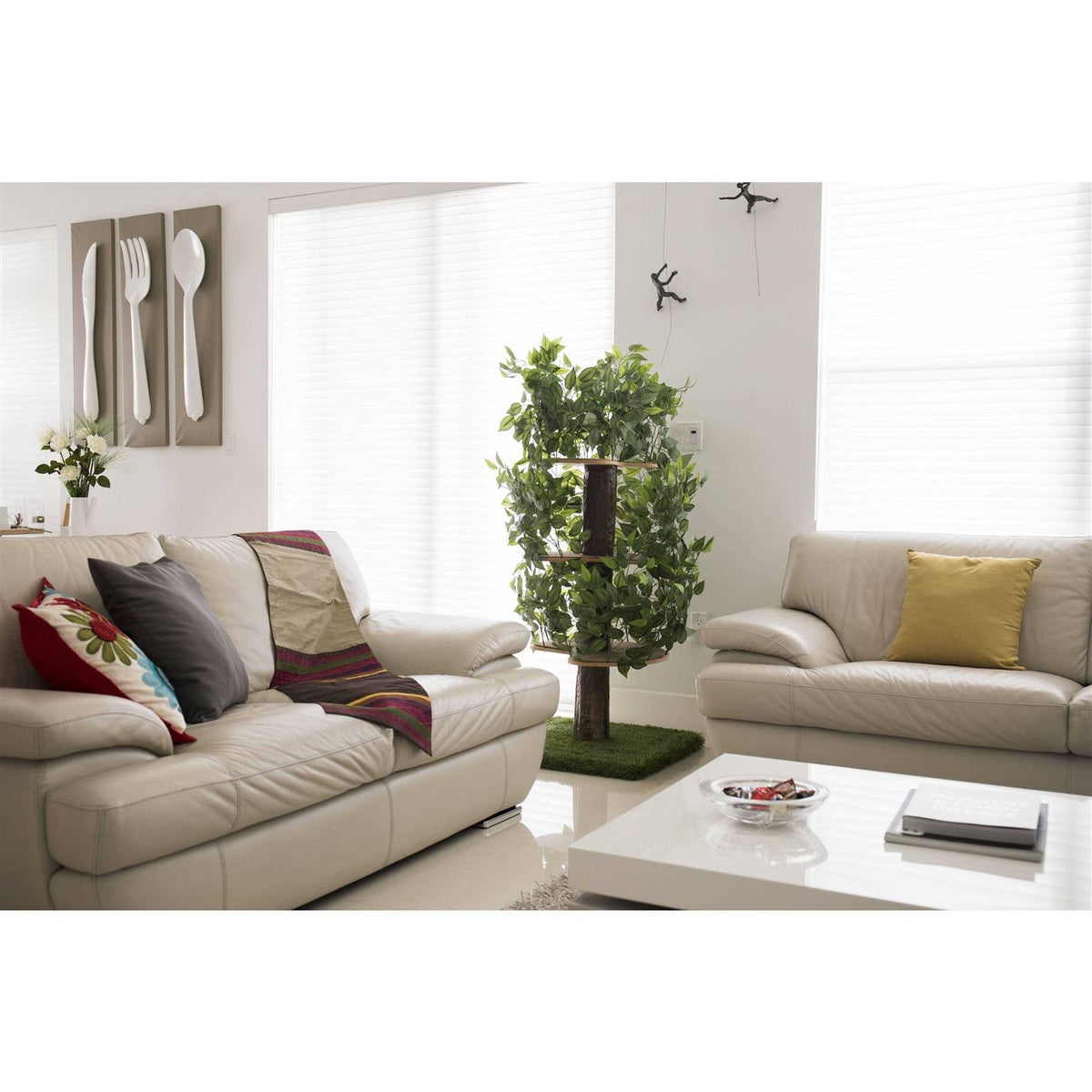 Cat Tree with Leaves Cat House R687083