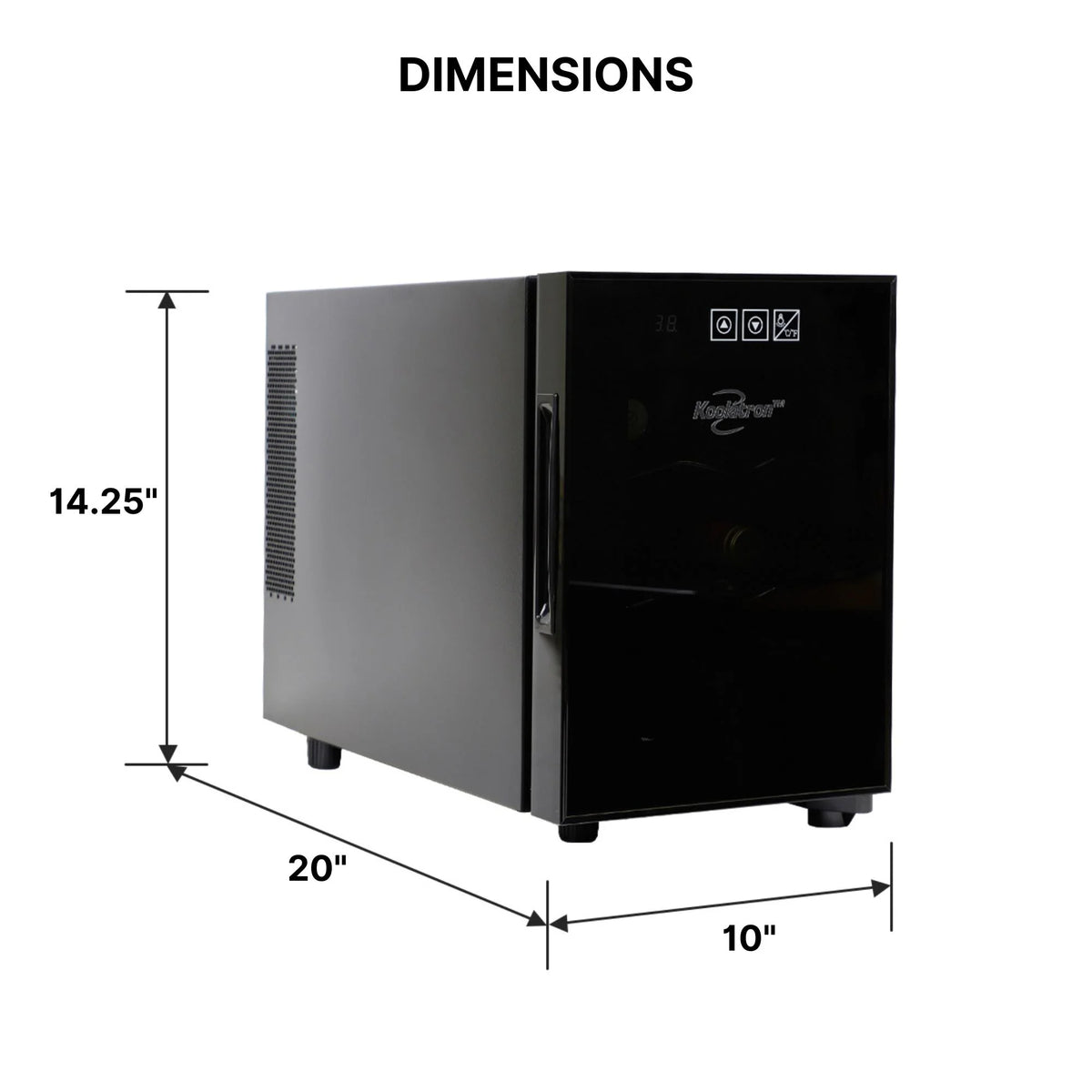 6-Bottle Wine Cooler with Wine Rack and Temp. Control I322