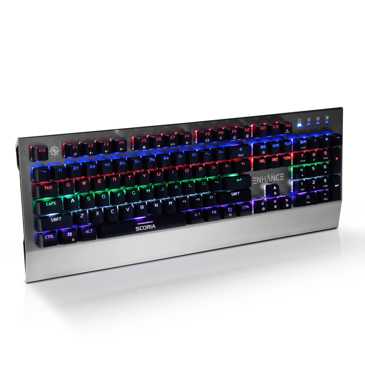 LED Mechanical Gaming Keyboard Red Switches 104 Backlit Keys R4831