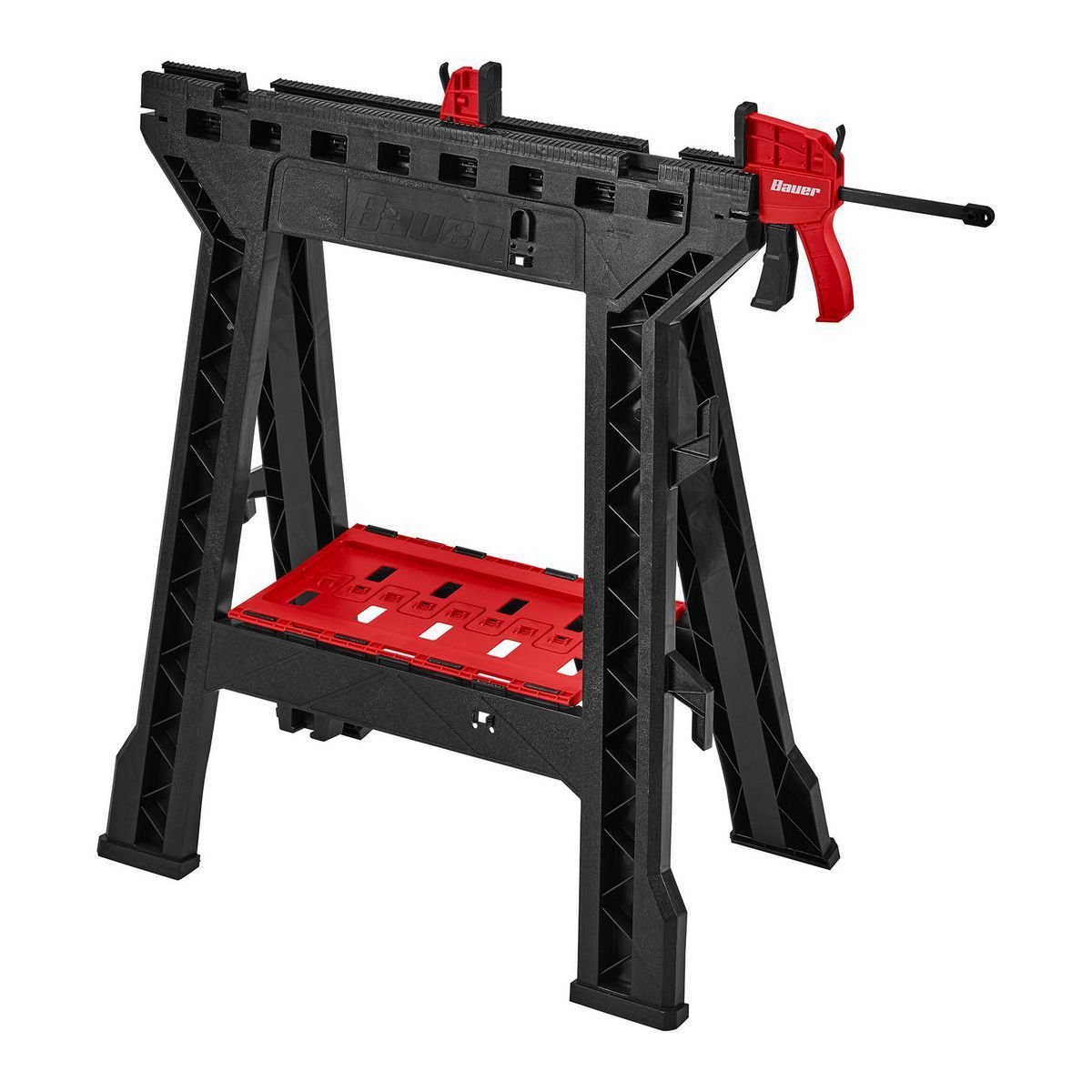 Polypropylene Folding Sawhorse with Bar Clamp Z1496