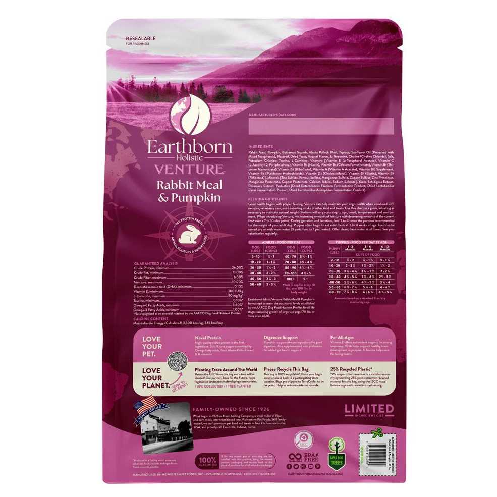 Grain Free Rabbit Meal Pumpkin Dry Dog Food M9208