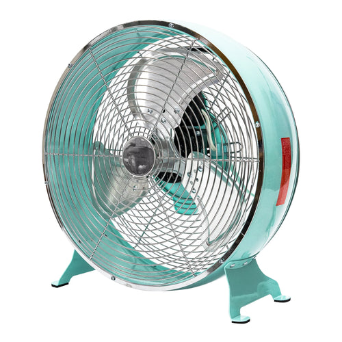 12 inch 3-Speed Retro Metal Drum Fan Black H89988