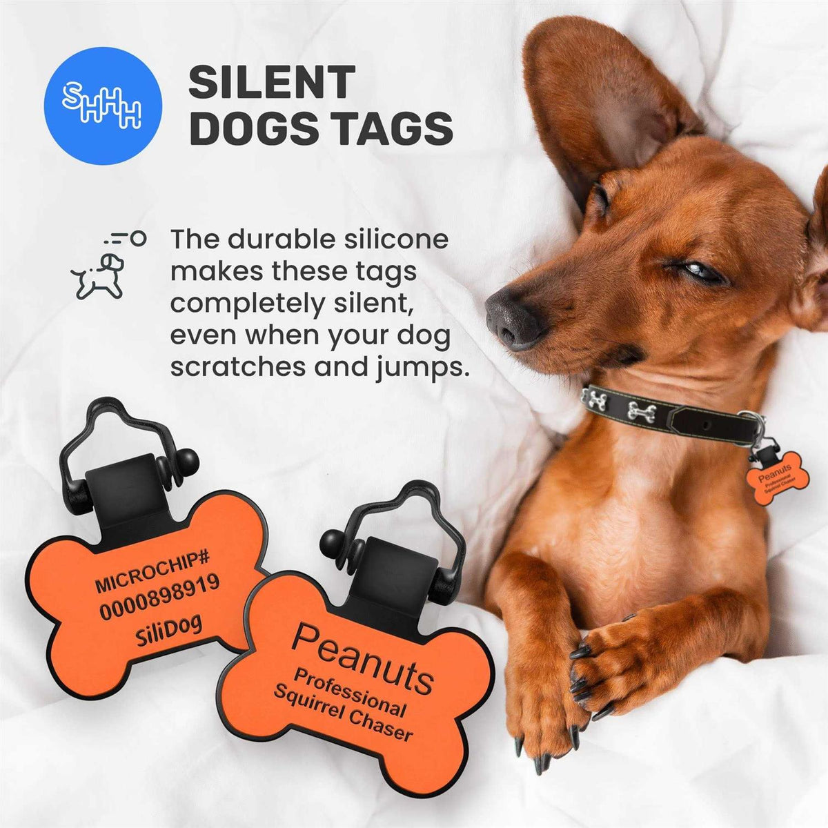 Silent Silicone Dog Tag Y57085