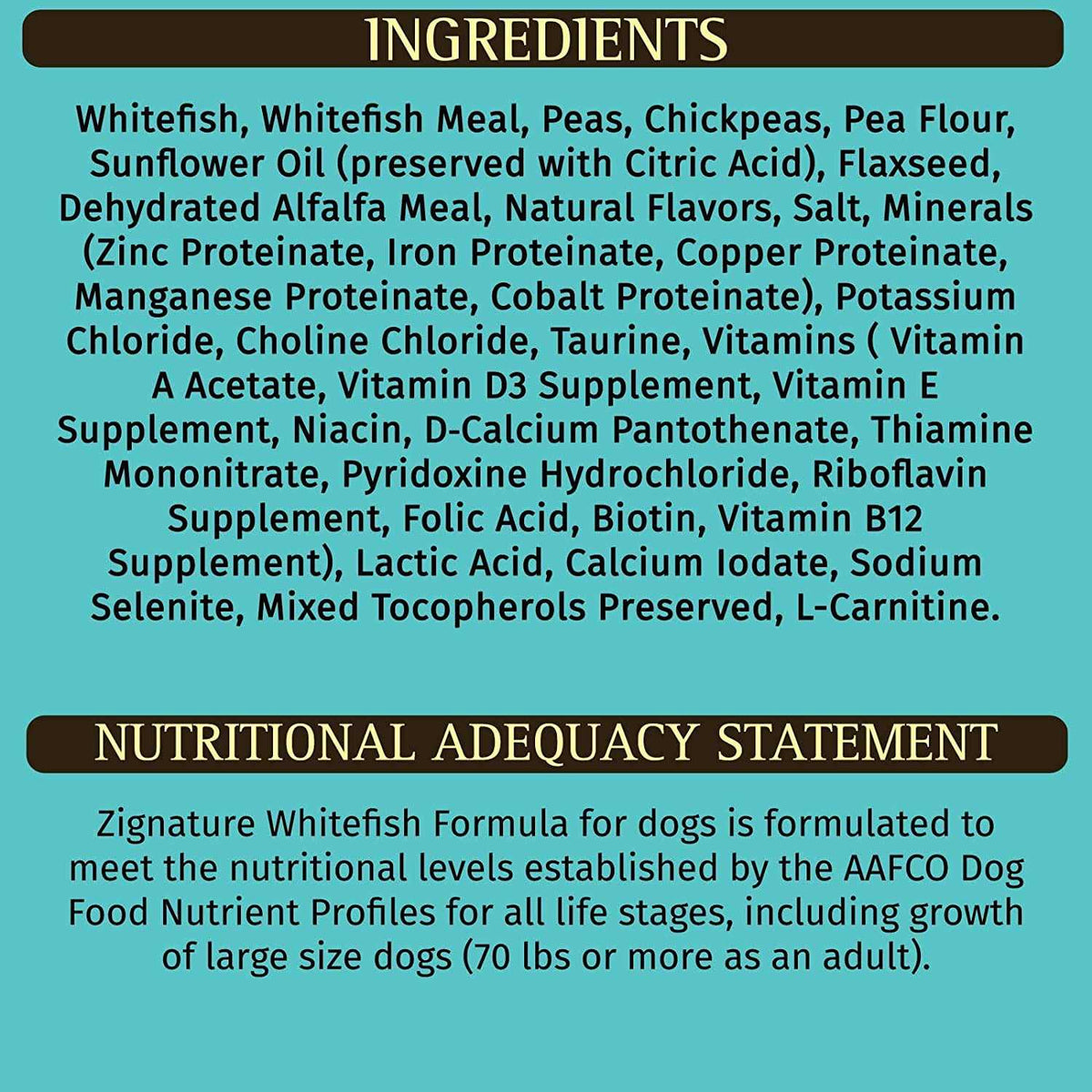 Whitefish Formula Dry Dog Food A99058