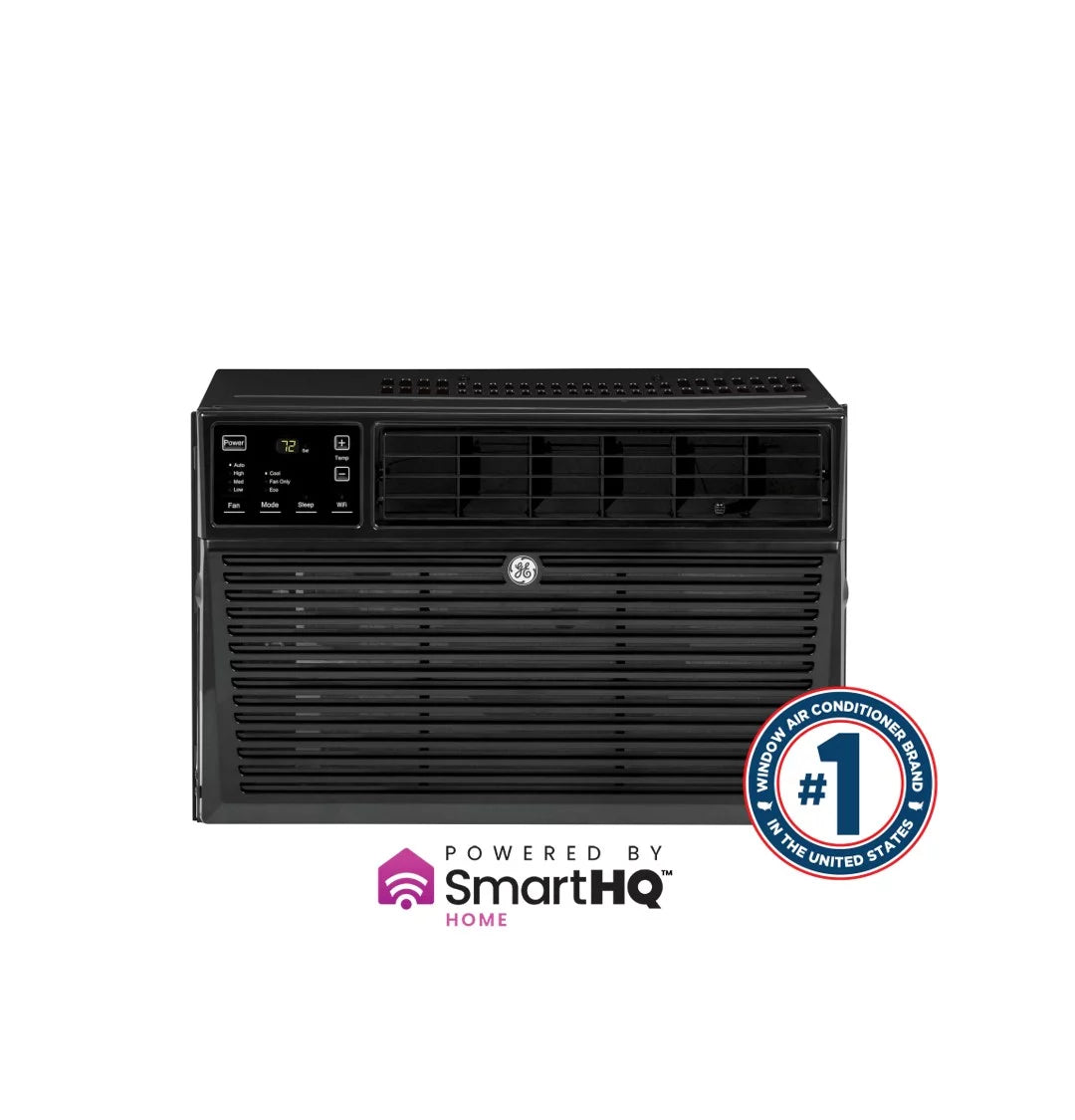 8,000 BTU Smart Window Air Conditioner with Remote, Black G59128