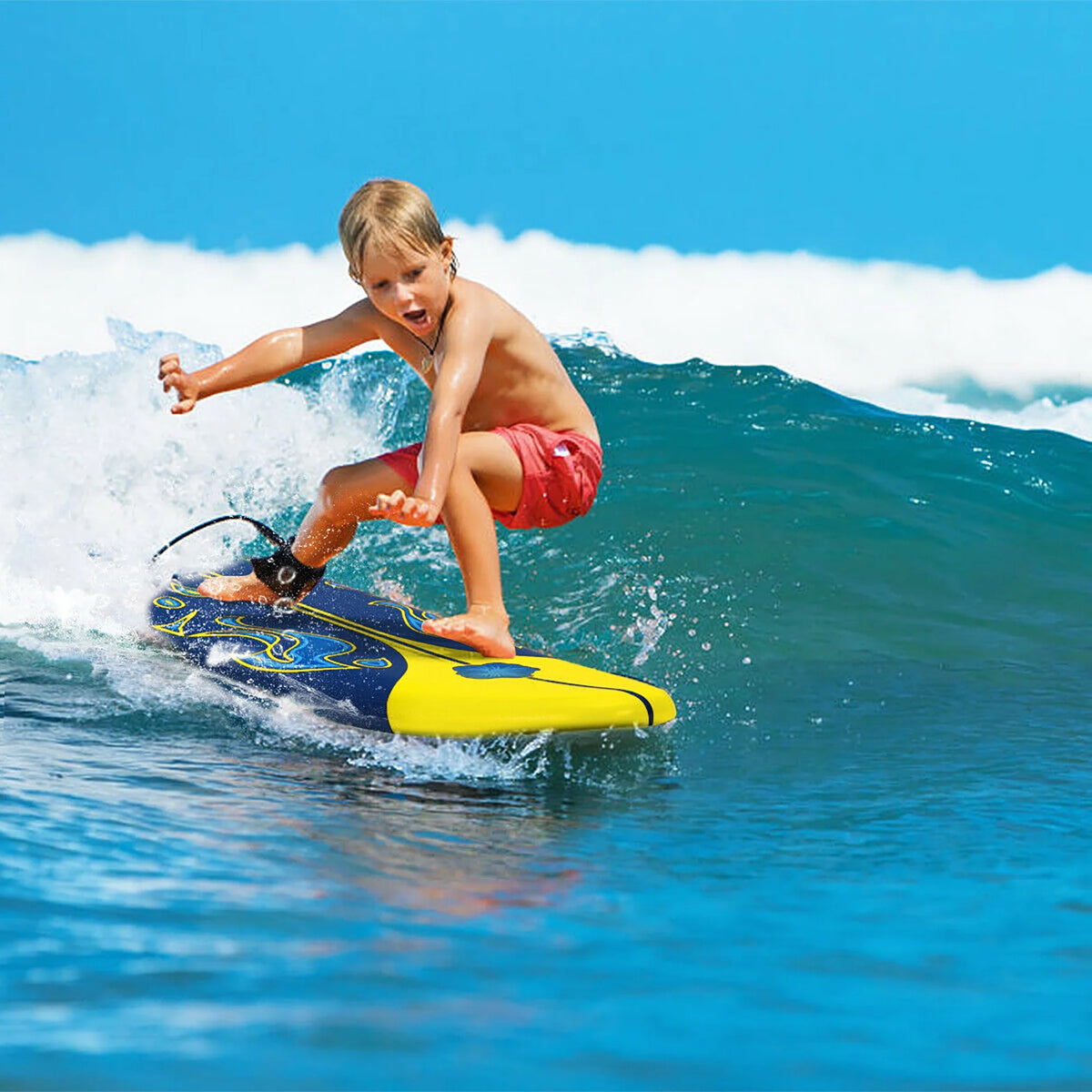 6' Foamie Body Surfing Board with 3 Fins & Leash G19519