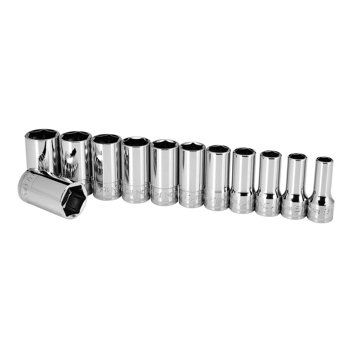 3/8 in. Drive Metric Semi-Deep Socket 12-Piece V10996