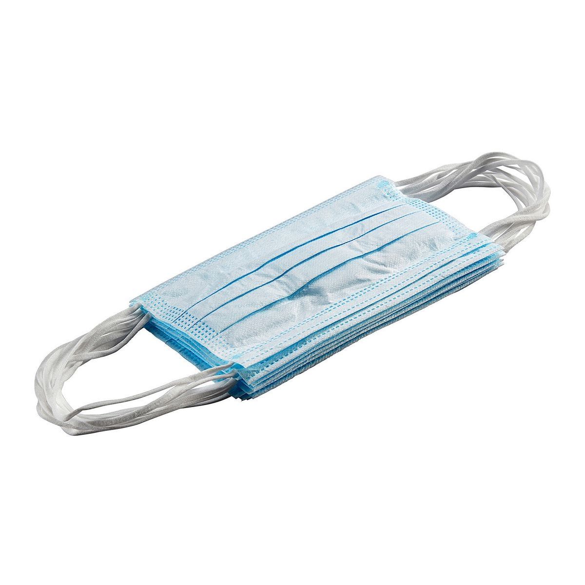 3-Ply Disposable Face Masks, 10 Pack, Blue Z435312