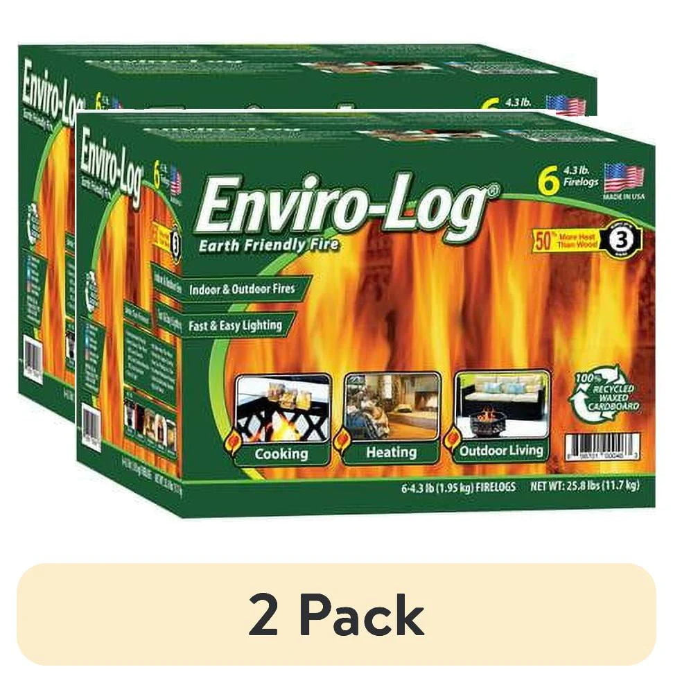 Indoor and Outdoor Fire Wood 4.3 lb Firelogs 6 Count Y800283
